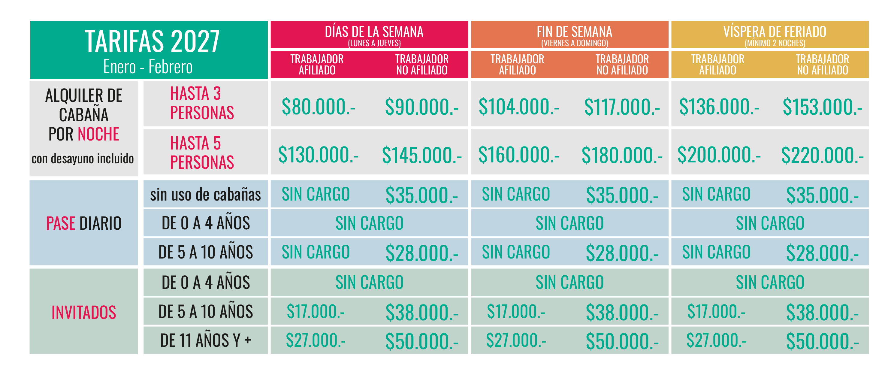 solares de la bahia precios 2024 invierno